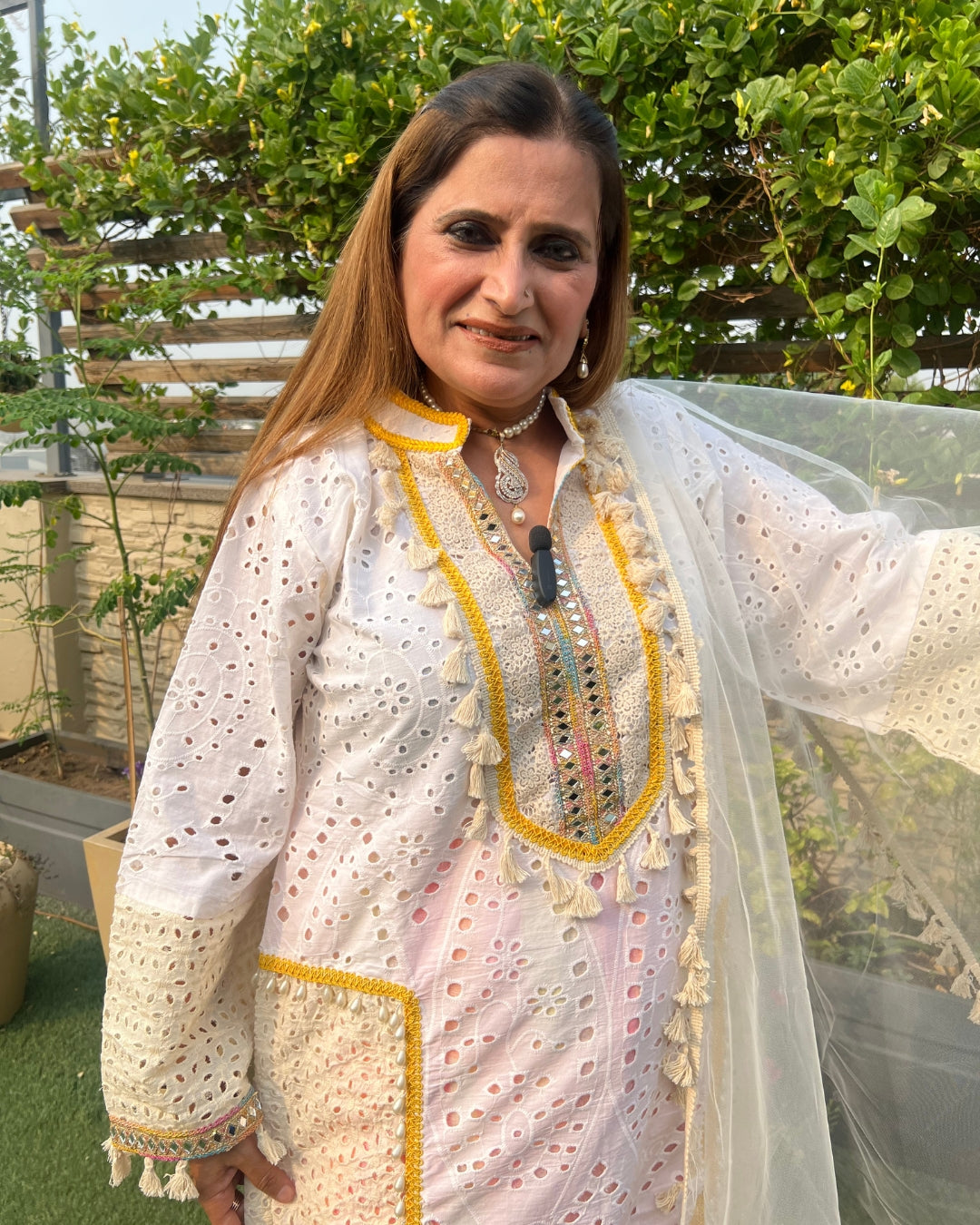 Cotton Chikan Farshi salwar