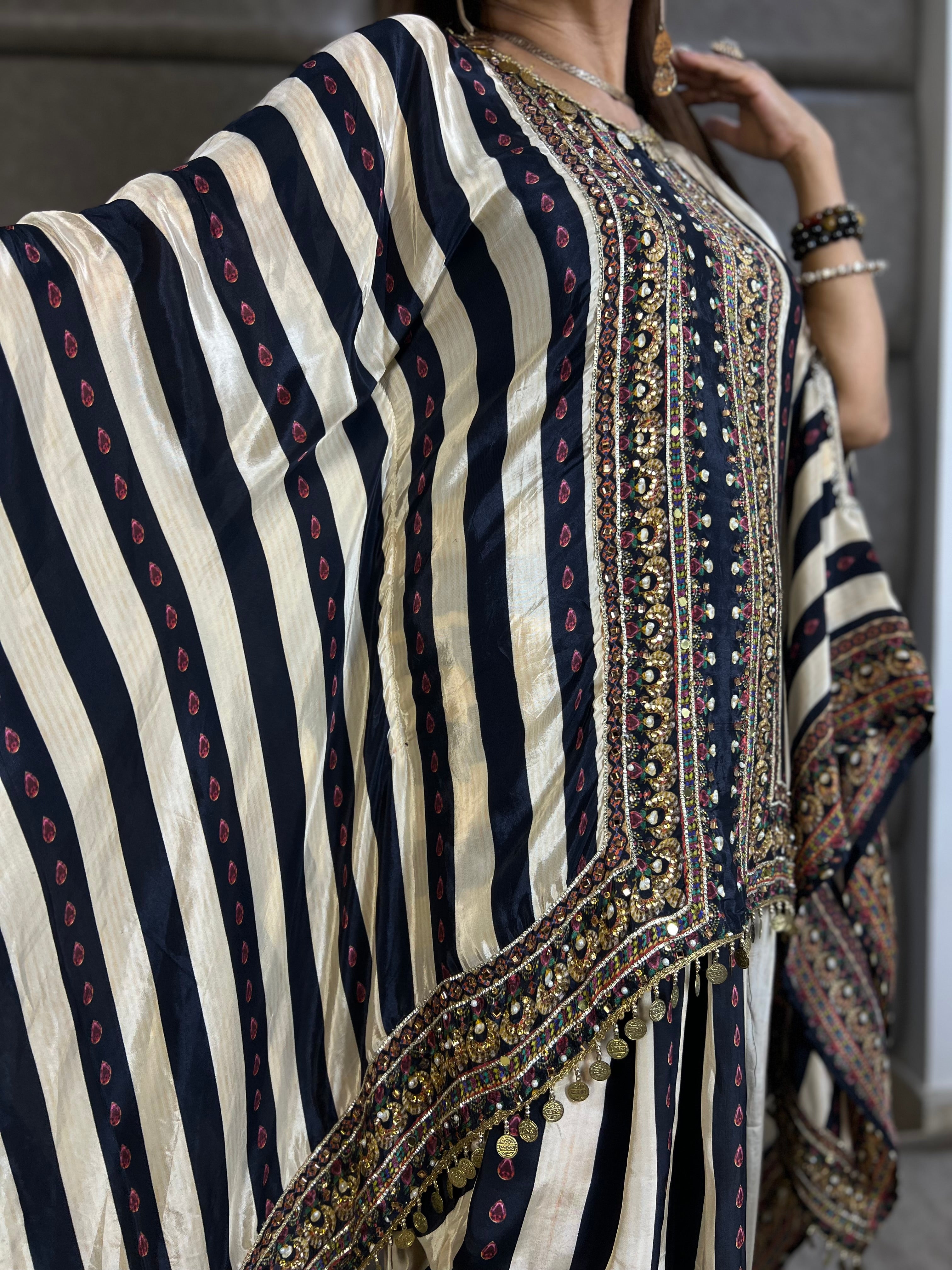 The Stripe Affair Kaftan Set