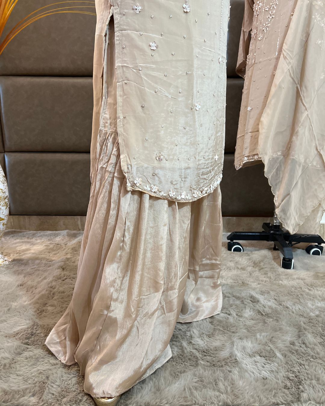 Luxe Chinon Silk Sharara Set