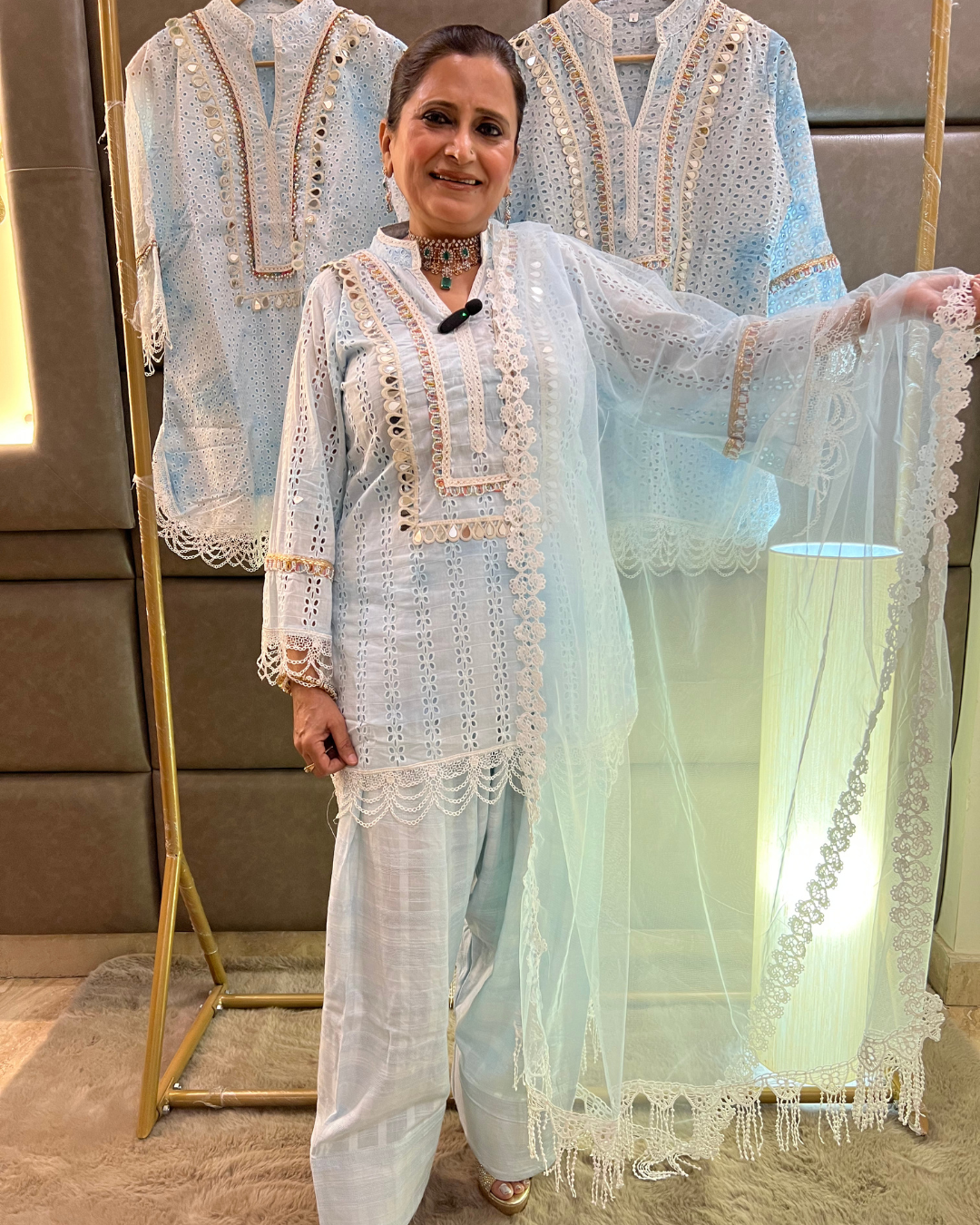 Cotton Chikan Farshi Salwar