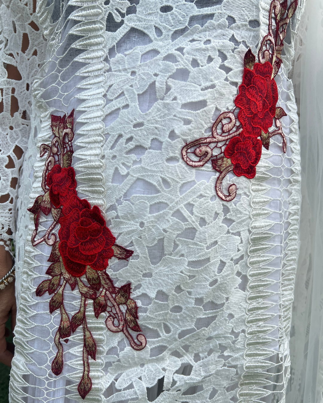 Chandani White Cotton Shiffli Suit