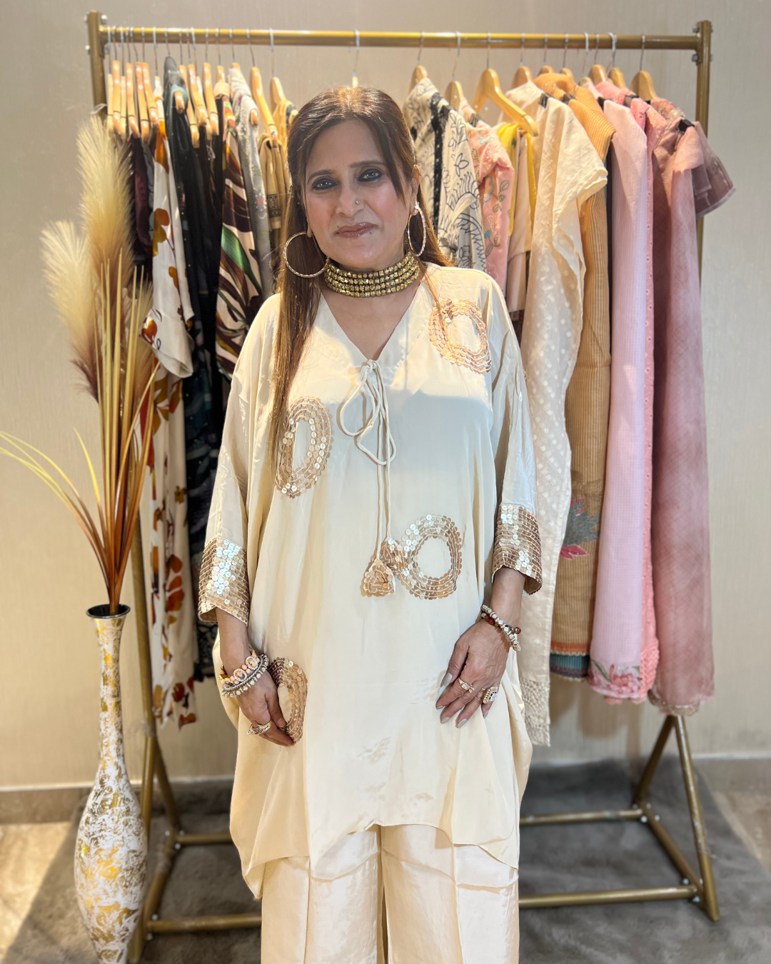 Indowestern Crepe Set