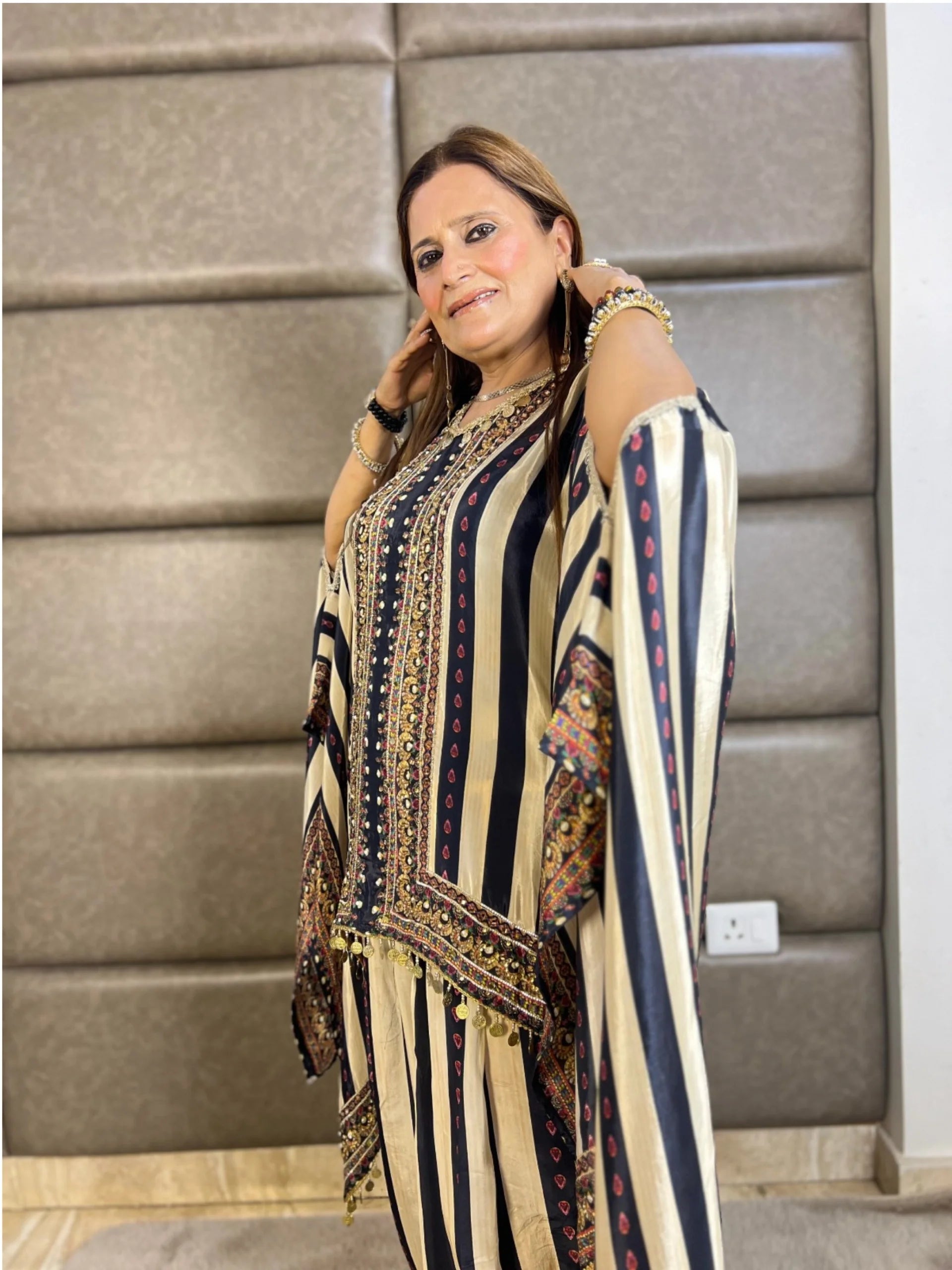 The Stripe Affair Kaftan Set