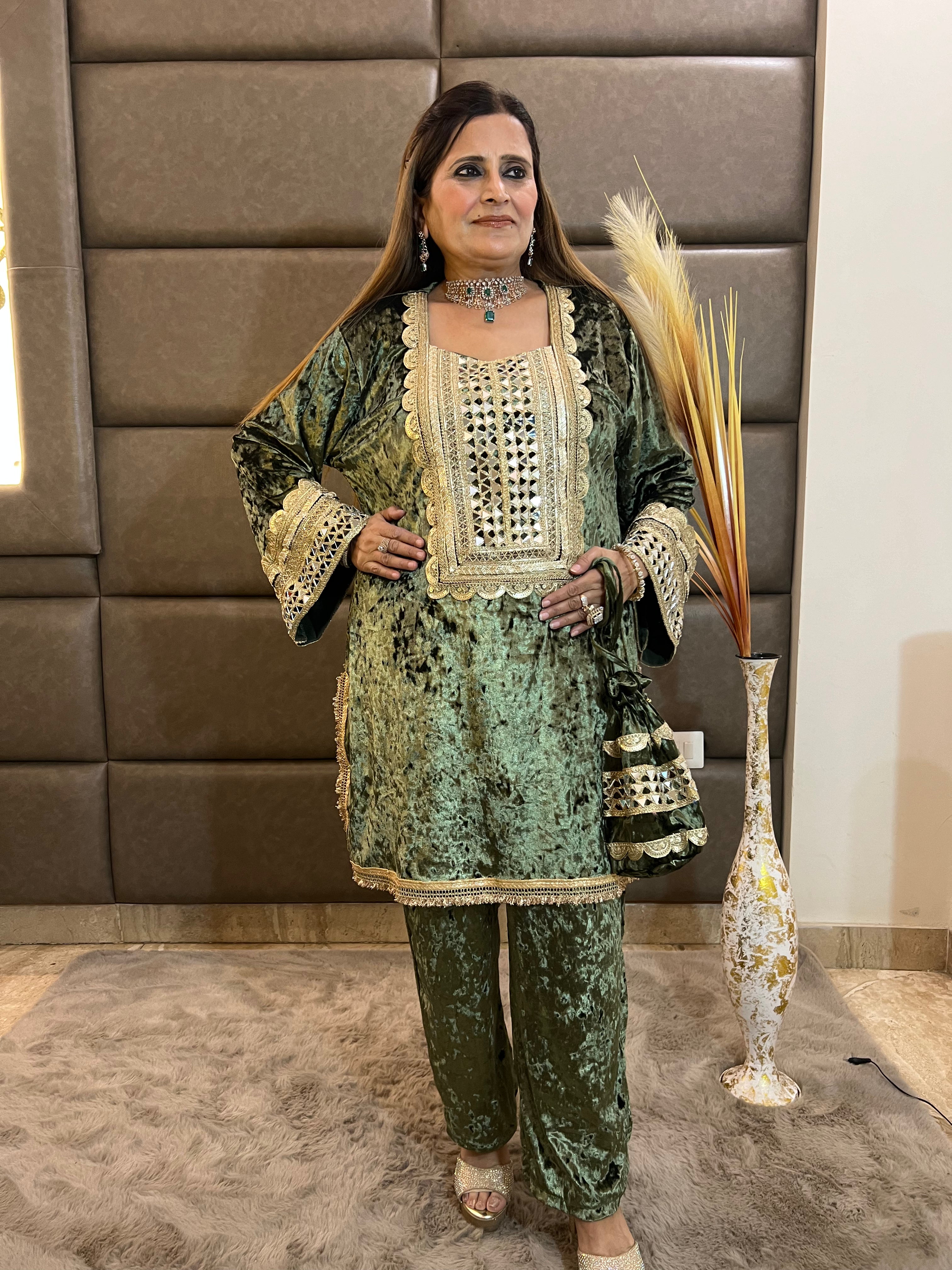 Pakistani Velvet Cordset