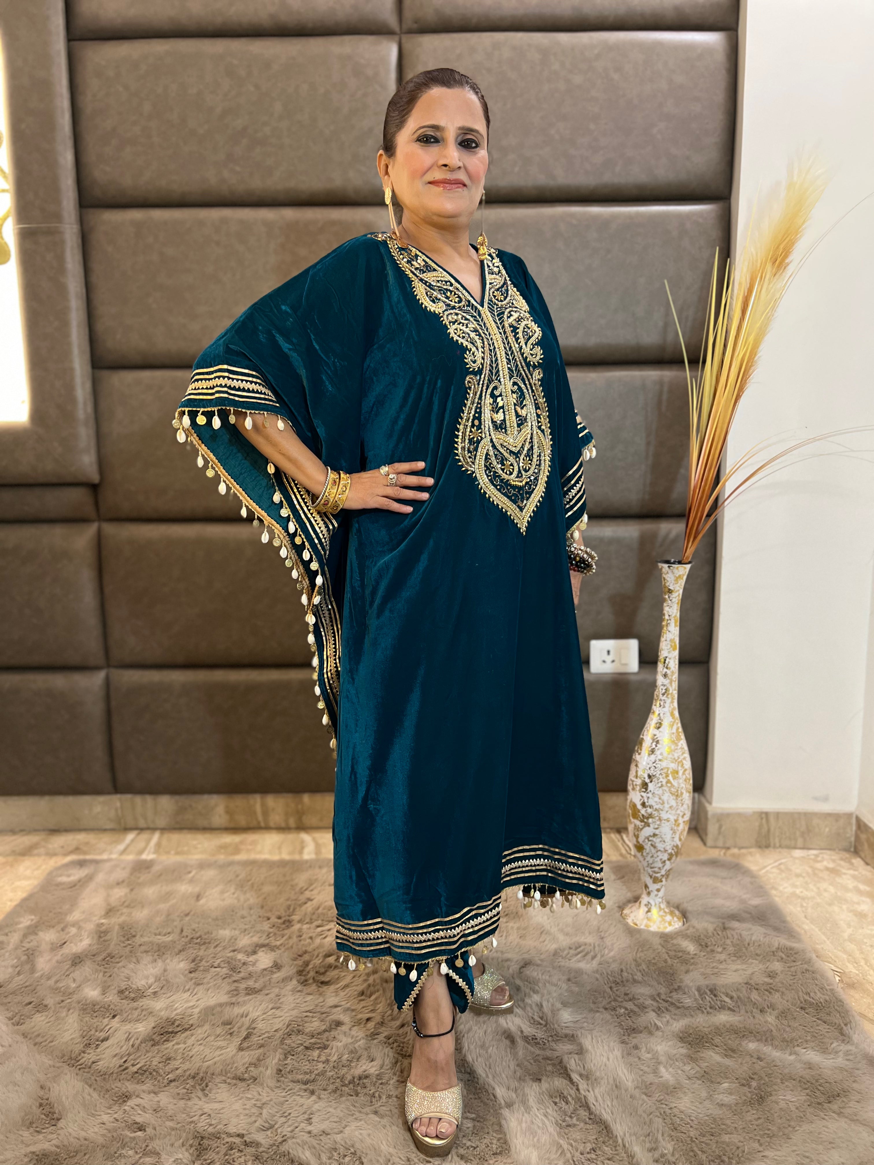 The Indo-Western Velvet Kaftan
