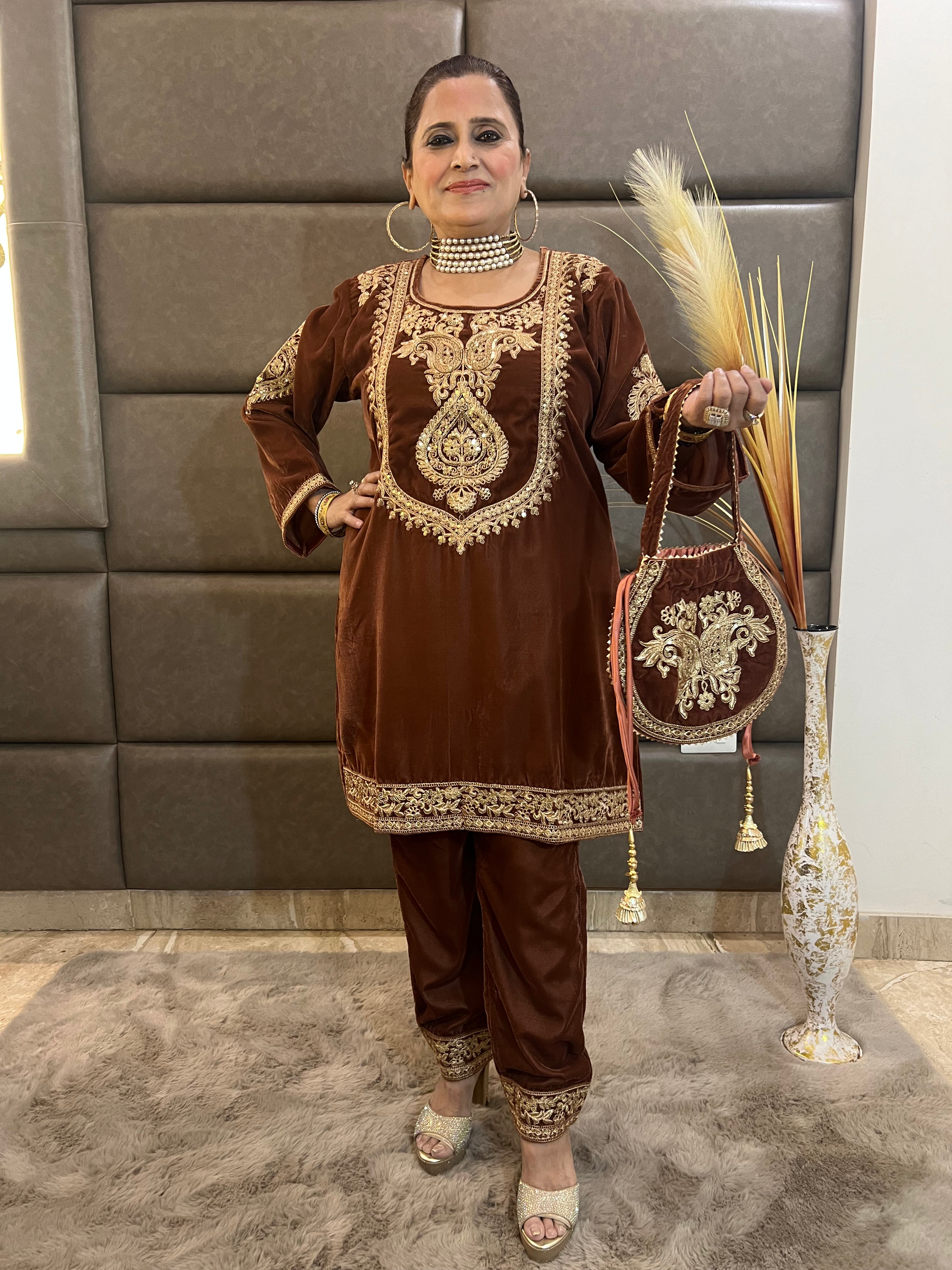 The Velvet- Rust Brown