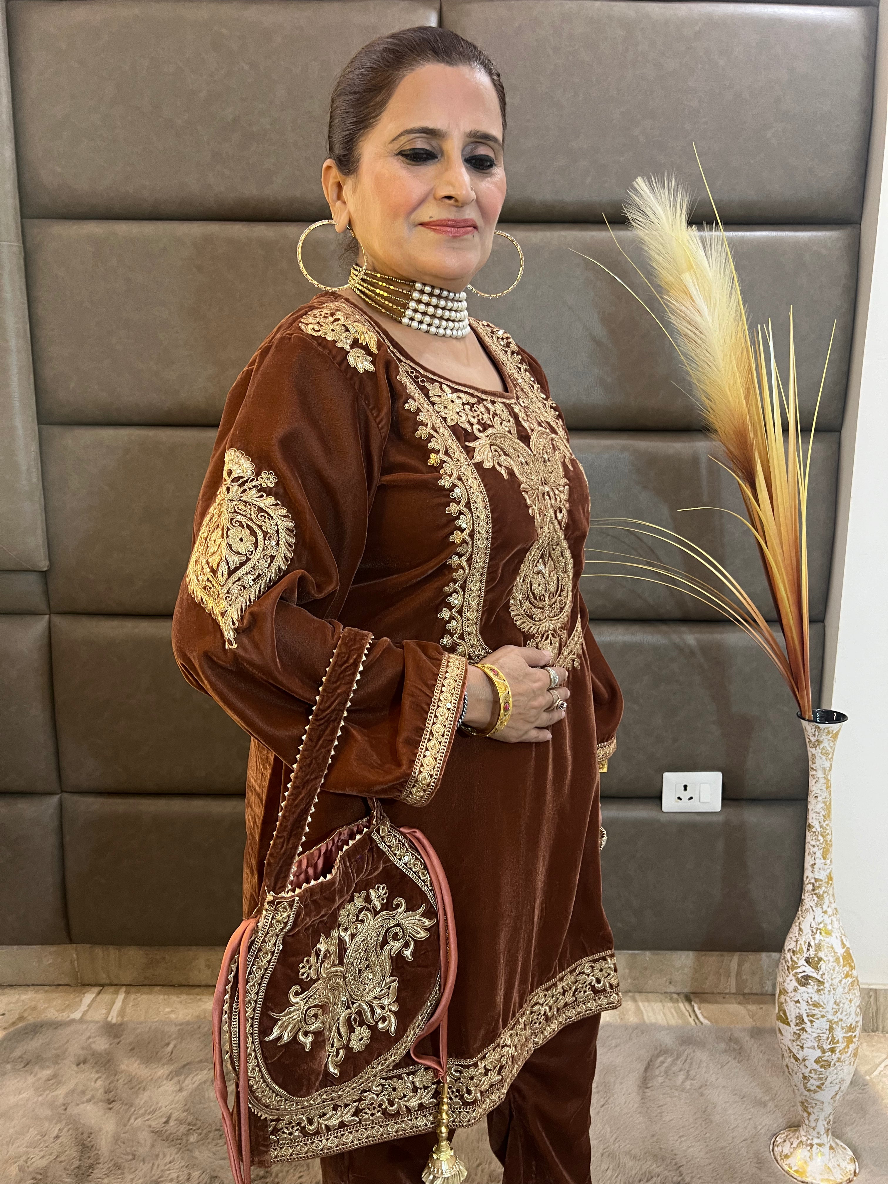 The Velvet- Rust Brown